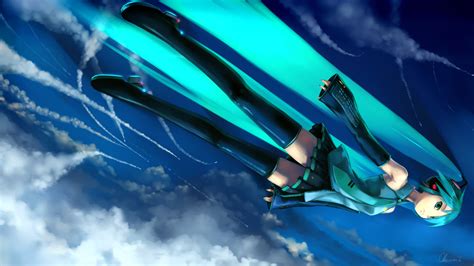 Clouds Hatsune Miku Headphones Observerz Sky Vocaloid