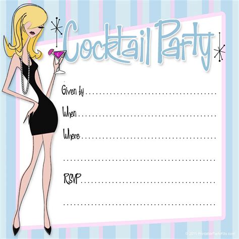 Free Printable Cocktail Party Invitation Templates