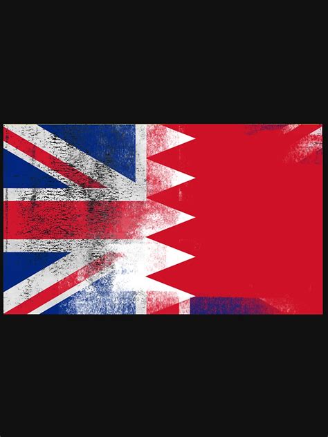 british bahraini half bahrain half uk flag t shirt by ozziwar redbubble