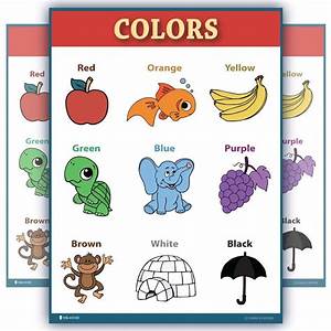 Learning Colors Preschool Chart Poster Classroom Young N 39 Refined