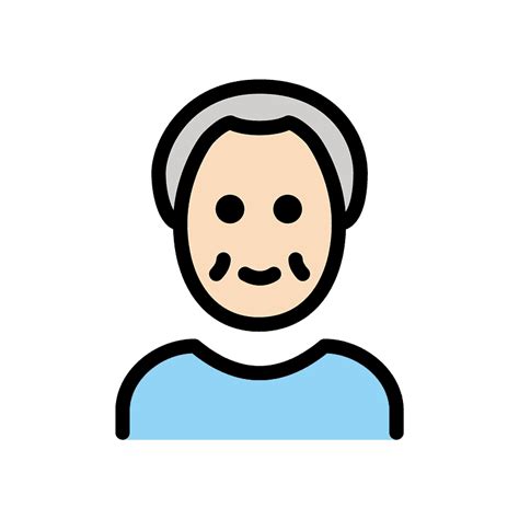 Lys Teint Gammel Mand Emoji Clipart Gratis Download Creazilla