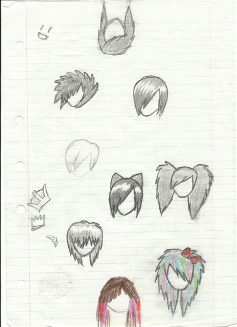 Various Emo Hairstyles By Echo Moonsky On Deviantart