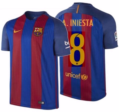 Nike Andres Iniesta Fc Barcelona Home Jersey 201617 Ebay