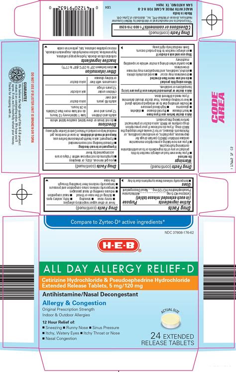 All Day Allergy Relief D Tablet Extended Release H E B