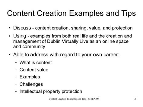Content Creation Examples And Tips