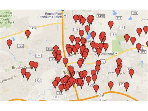 Round Rock 2015 Sex Offender Halloween Safety Map Round Rock Tx Patch