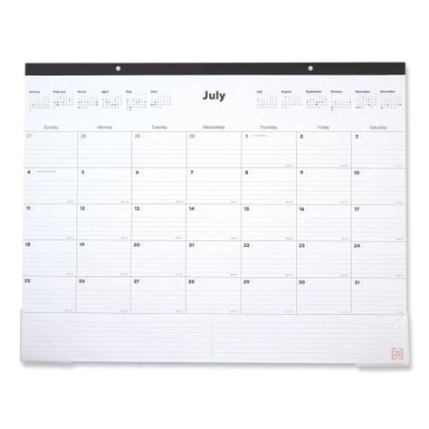 Tru Red Desk Pad Calendar 22 X 17 Whiteblack Sheets Black Binding