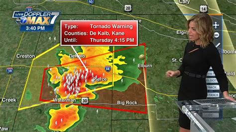 Chicago Weather Tornado Warning Issued For Dekalb Kane Counties