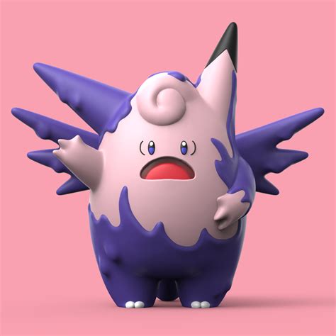Stl File Pokemon Clefable X Gengar・3d Printing Template To Download・cults