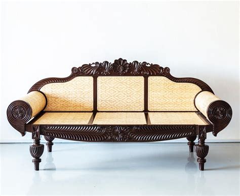 Antique British Colonial Rosewood Sofa The Past Perfect Collection