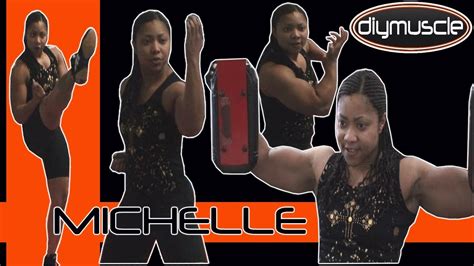 Kicking It Female Bodybuilder Michelle Smith Martial Arts In The Gym