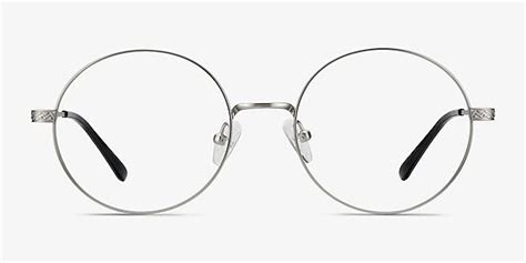 inscription round silver full rim eyeglasses eyebuydirect in 2022 eyebuydirect eyeglasses