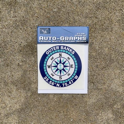 Outer Banks Compass Decal By Auto Graphs Outer Banks Ts From Beach