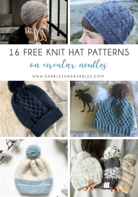 Simple Knit Hat Pattern Circular Needles Mikes Natura