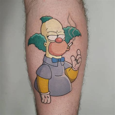 Nice Tattoo Krusty The Clown Los Simpson Cool Tattoos