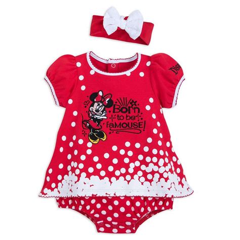 Minnie Mouse Bodysuit Set For Baby Disneyland Cool Baby Clothes