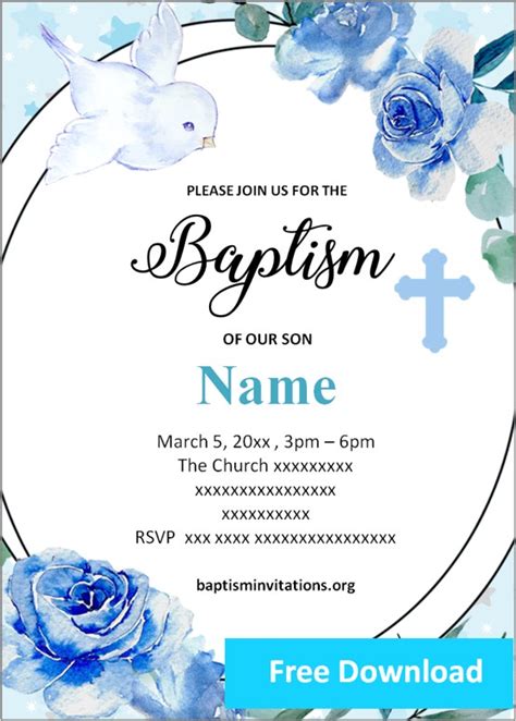 Baptism Printable Card Customize And Print