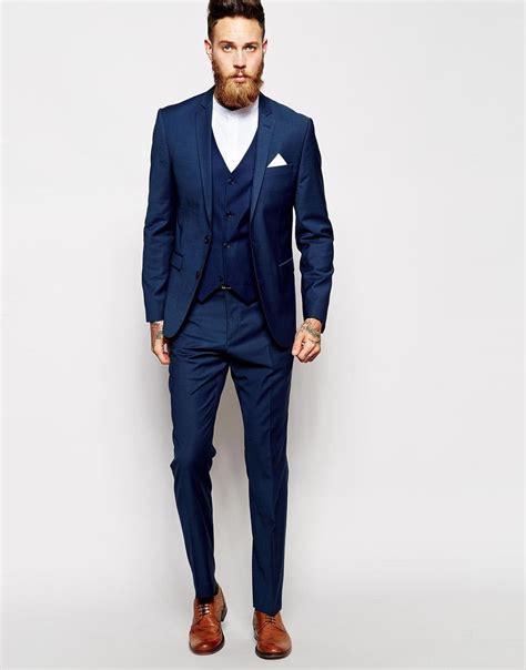 custom made navy blue men suit tailor made suit bespoke men wedding suit slim fit groom