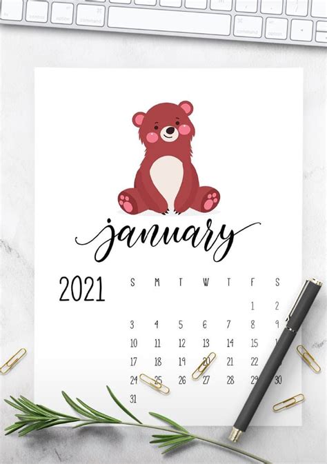Forest Woodland Animals 2021 Calendar World Of Printables Cute