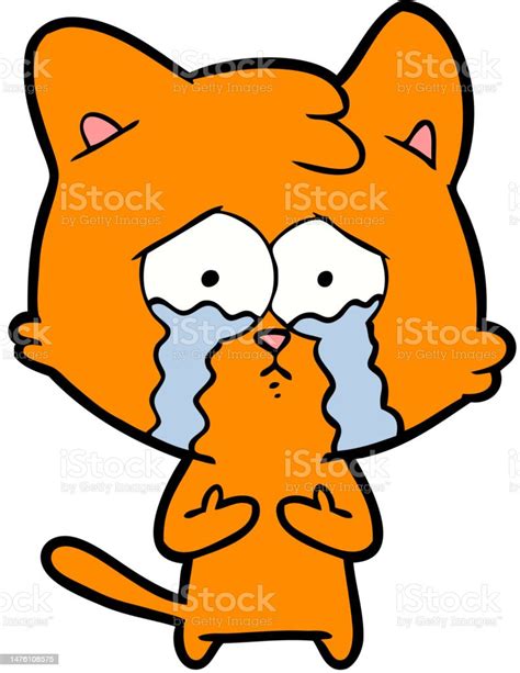 Cat Crying Cartoon Stock Illustration Download Image Now Animal