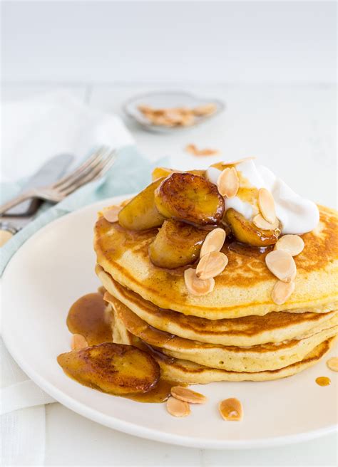 Buttermilk Pancakes With Caramelised Bananas Banana Recipes