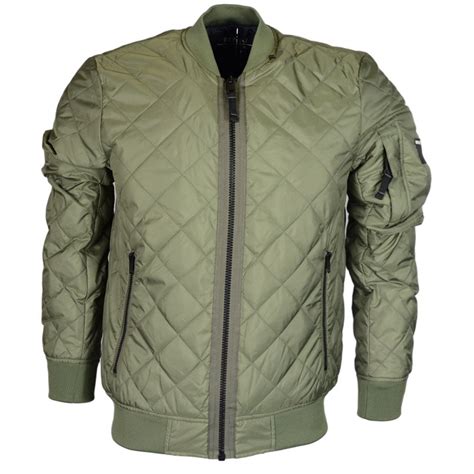 Replay M8903 Quilted Bomber Khaki Jacket Clothing From N22 Menswear Uk