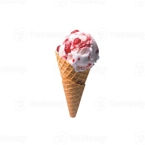 Strawberry Ice Cream No Background 30809126 Png