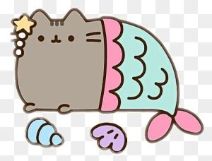 Pusheencat Pusheen Cute Kawaii Stickersalma Mermaid Pusheen Cat