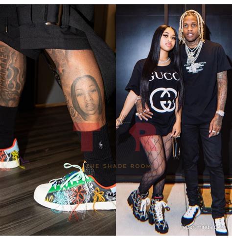 Rapper Lil Durk Inks Face Of His Girlfriend India Royale On His Leg