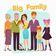 Big Happy Family Illustration 483979 Vector Art at Vecteezy