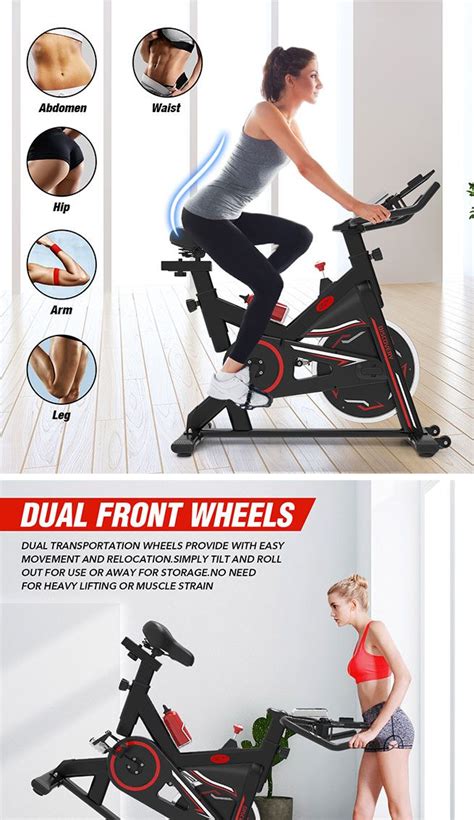 Genki Stationary Spin Bike Indoor Cycling Exercise Workout Equipment