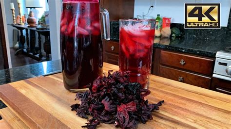 How To Make Agua Fresca De Jamaica Hibiscus Fresh Water Youtube