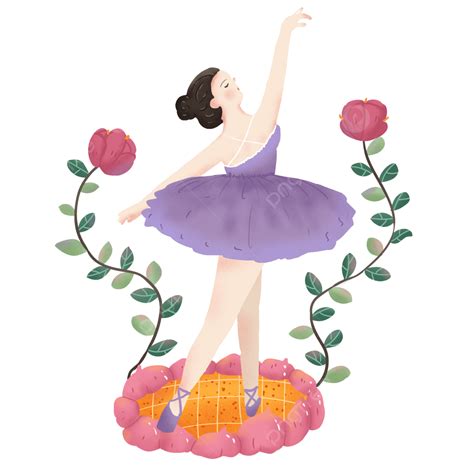 Bailarina De Ballet Caricatura Encantadora Ilustración De Figuras
