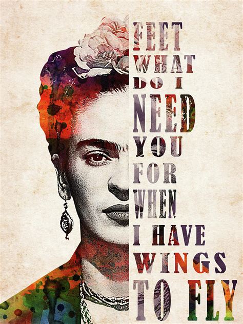 Frida Kahlo Quote Watercolor Digital Art By Mihaela Pater Fine Art America