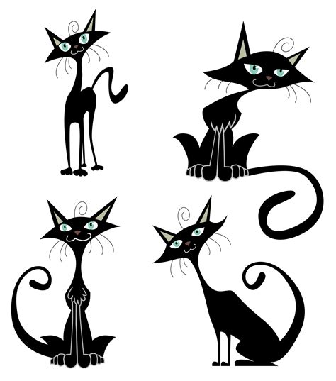 Black Cat Clip Art Cat Vector Png Download 18992153 Free