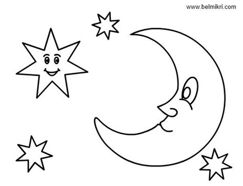 Inesyfederico Clases Moon And Stars Coloring Pages For Kids