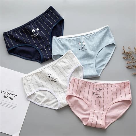 Buy 4pcslot Women Panties Sexy Cotton Underwear Girls Cute Printed Intimate