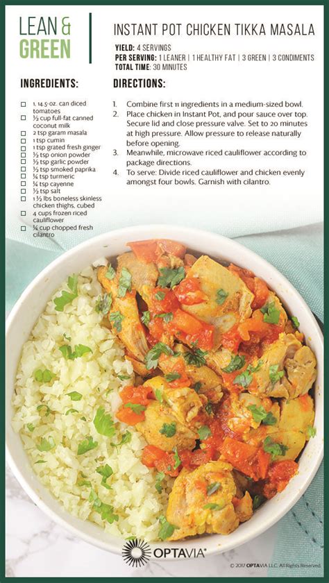 Dinner Lean And Green Meals Optavia Recipes