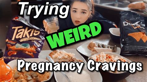 Trying Weird Pregnancy Cravings 19 And Pregnant Youtube
