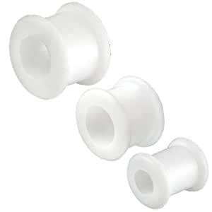 6pcs 0g 8mm 00g 10mm 12mm Silicone Double Flare Tunnels Ear Gauge Plugs