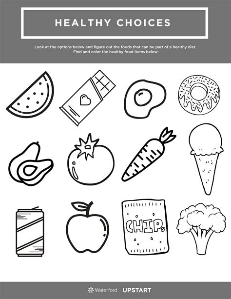 Healthy Choices Worksheet Healthy Choices Healthy Habits