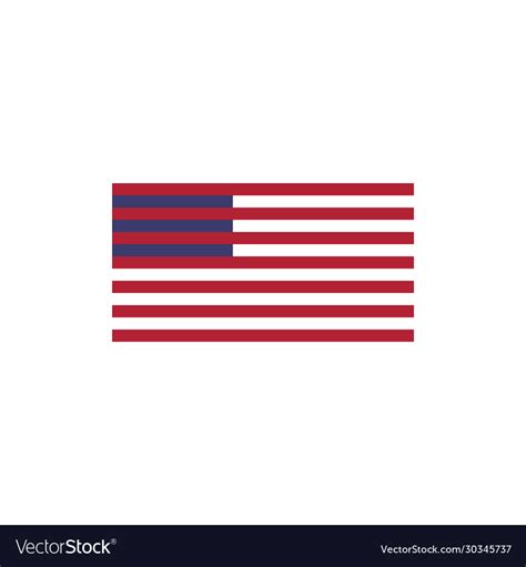 American Flag Stripes Only No Stars Postcard Vector Image