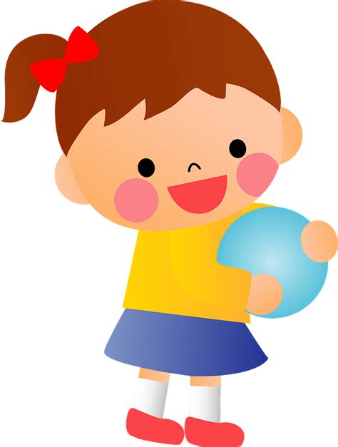 Girl Is Holding A Ball Clipart Free Download Transparent Png Creazilla
