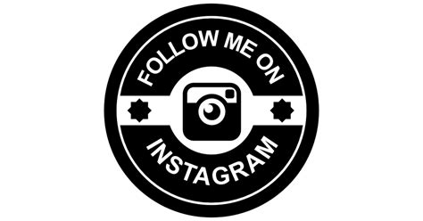 Follow Me On Instagram Retro Badge Free Social Icons