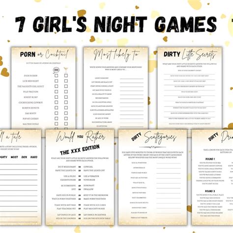 Girls Night Games Etsy