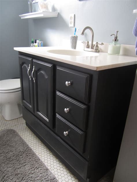One of the biggest questions i got about our recent bathroom mini makeover was how did you refinish that bathroom vanity?! i know this would be a question because 1. Bathroom Vanity Makeover » Decor Adventures