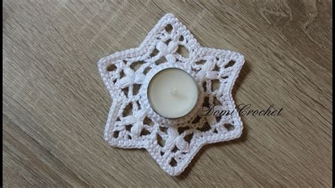 Crochet Candle Holder Video Tutorial Free Pattern Youtube
