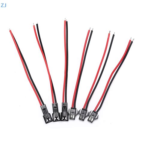 ZJ 10Pairs 10cm Long JST SM 2Pins Plug Male Female Wire Connector