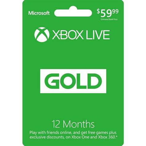 12 Month Xbox Live Gold Membership Xbox Gamestop