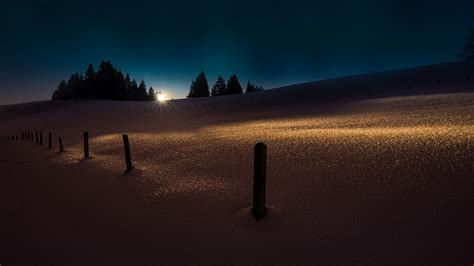 Silent Snow At Dawn Ready For Winter 3840×2160 Gogambar